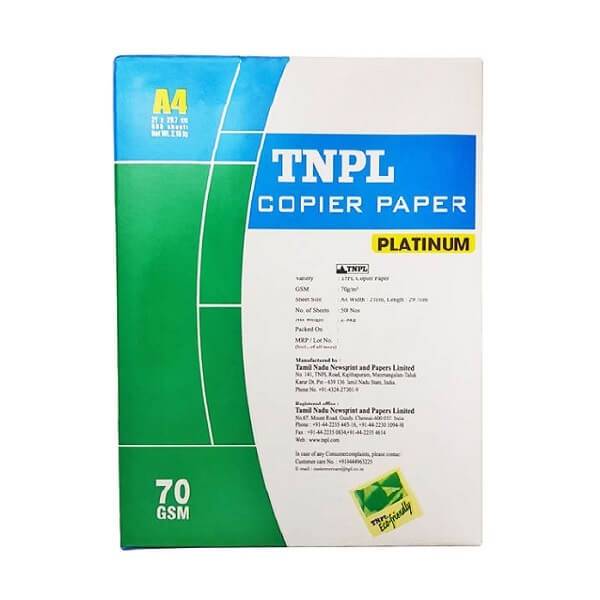 TNPL 70 GSM A4 Copier Paper - 500 Sheets